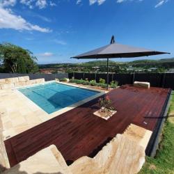 4 mtr umbrella timber deck Tweed Valley