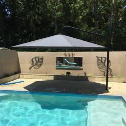 5 mtr charcoal currumbin super shade umbrella