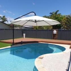 5mtr Umbrella PVC canopy white Burleigh